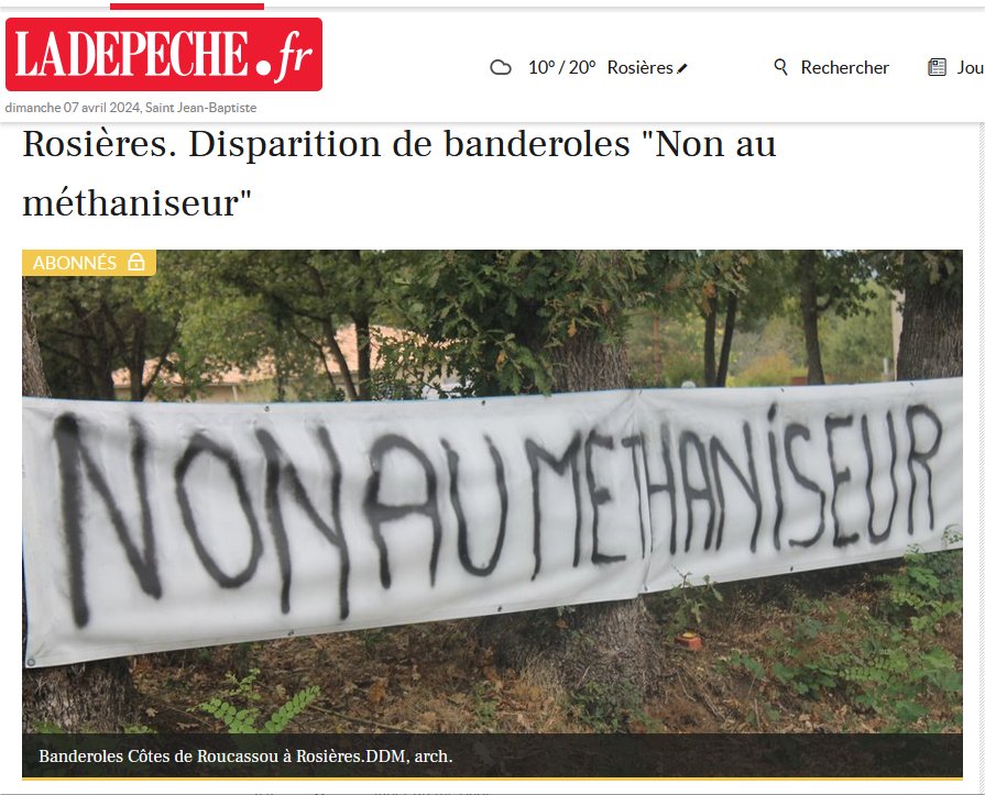 non au méthaniseur